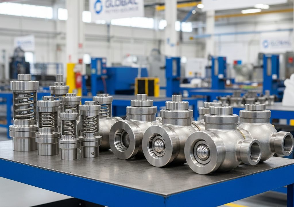 Spring type and ball type stainless steel check valves for instrumentation backflow prevention