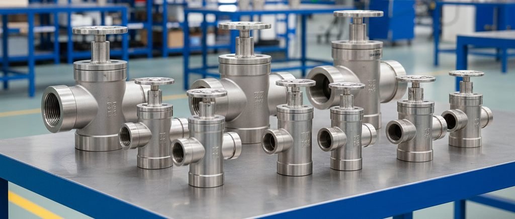 Two valve, three valve and five valve stainless steel instrumentation manifolds